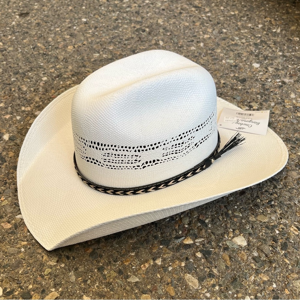 Santa Barbra White Cowboy/Bangora Hat